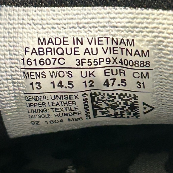 Converse Men's All Star Gray Canvas Skater Sneakers 13 - Picture 7 of 9